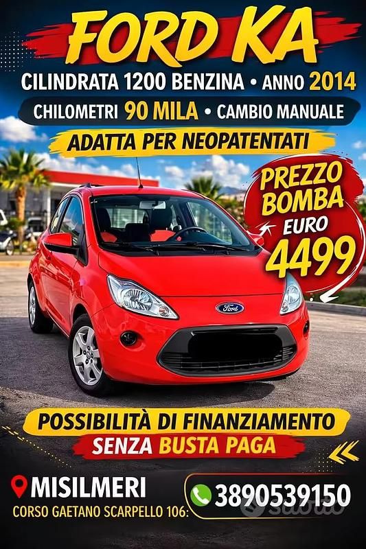 Usata Ford Ka 69 CV (50 kW) 2014 Rosso Berlina