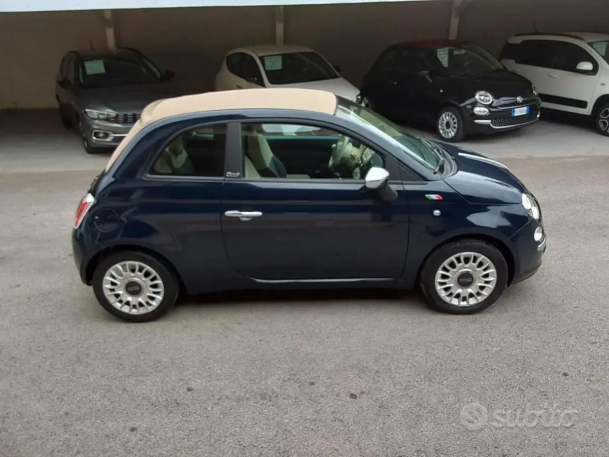 Usata Fiat 500C Lounge 69 CV (50 kW) 2011 Blu Cabrio