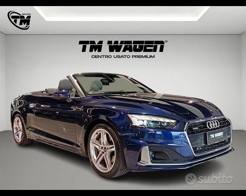 Usata Audi A5 Cabriolet Advanced 245 CV (180 kW) 2021 Blu Cabrio