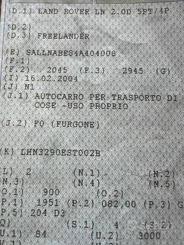 Usata Land Rover Freelander 111 CV (81 kW) 2004 Nero SUV