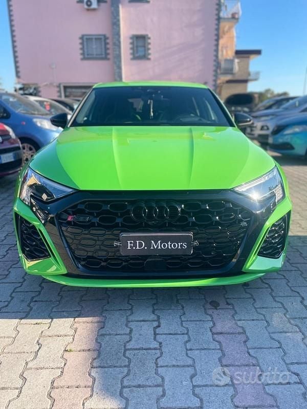 Usata Audi RS3 Performance 400 CV (294 kW) 2022 Verde Berlina