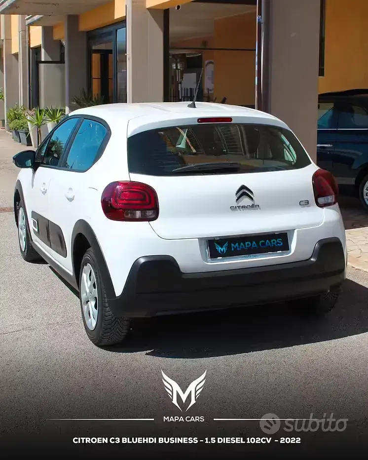 Usata Citroën C3 Business Class 102 CV (75 kW) 2022 Bianco Utilitaria