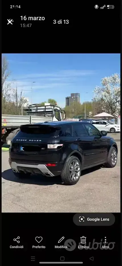Usata Land Rover Range Rover evoque 2013 Nero SUV