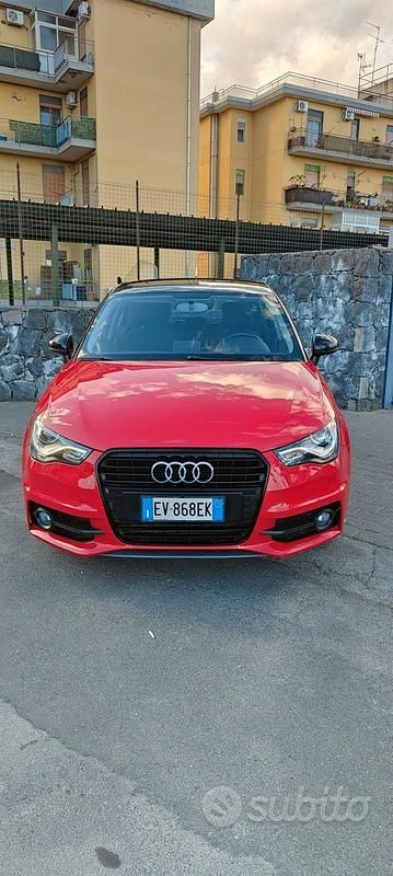 Usata Audi A1 S-Line 90 CV (66 kW) 2014 Rosso Utilitaria