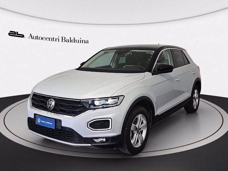 Bianco perla metalizzato tetto Usata 2022 VW T-Roc Advance SUV | 24.600 € (Buon prezzo) - Immagine 1/4