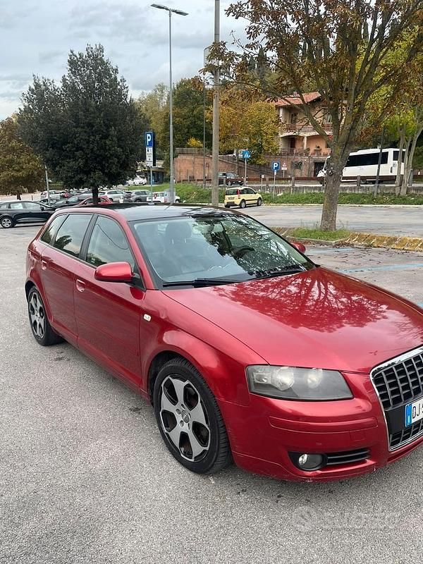 Usata Audi A3 Sportback 140 CV (102 kW) 2007 Rosso Utilitaria
