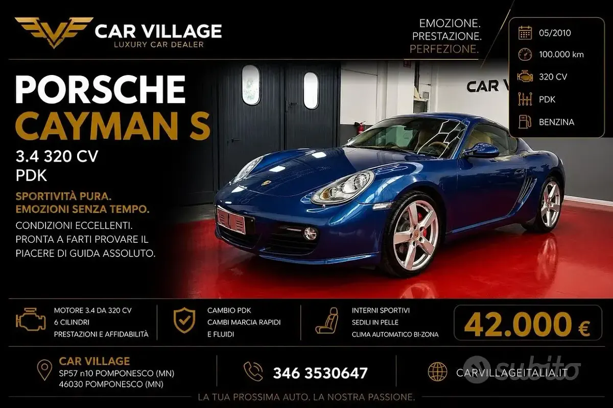 Usata Porsche Cayman 320 CV (235 kW) 2010 Coupé
