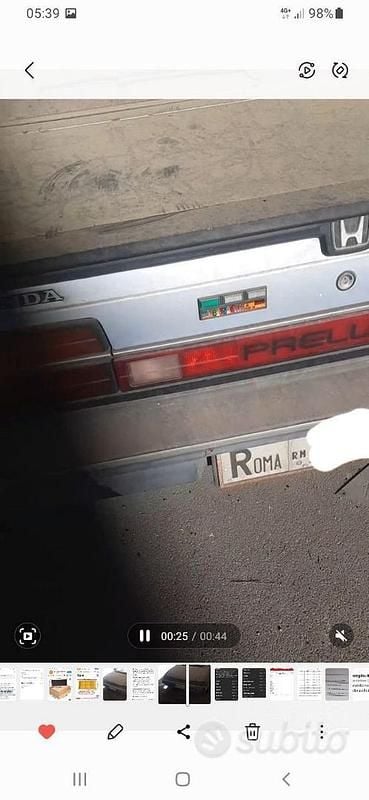 Usata Honda Prelude EX 1985 Grigio Coupé