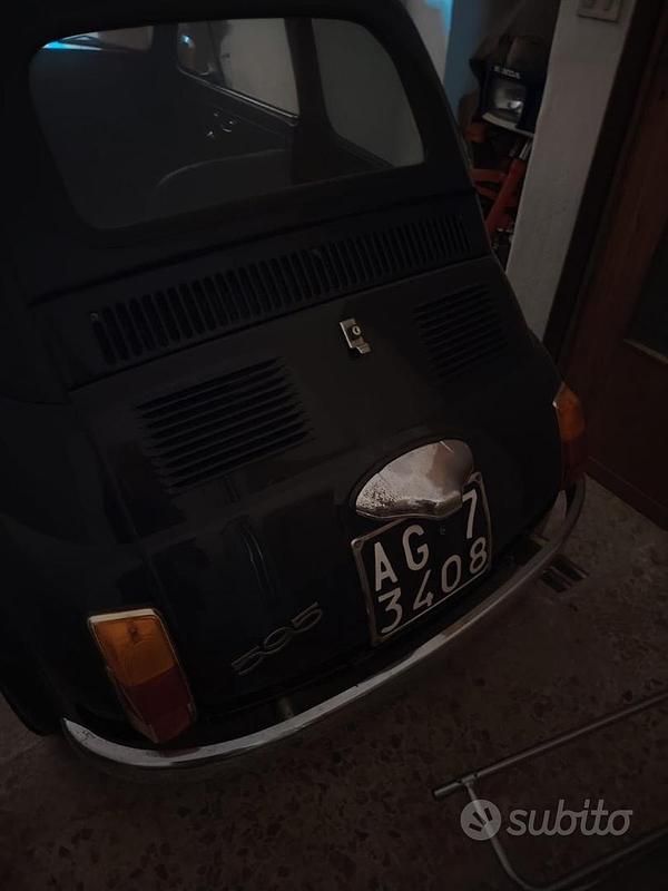 Usata Fiat 500 1970 Nero Utilitaria