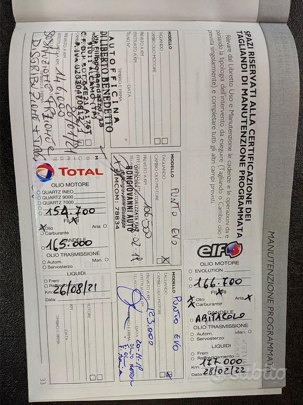 Usata Fiat Punto Evo 75 CV (55 kW) 2011 Bianco Utilitaria