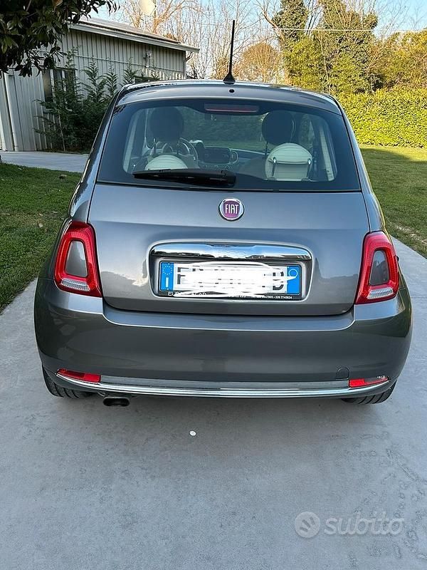 Usata Fiat 500 Lounge 69 CV (50 kW) 2018 Grigio Utilitaria