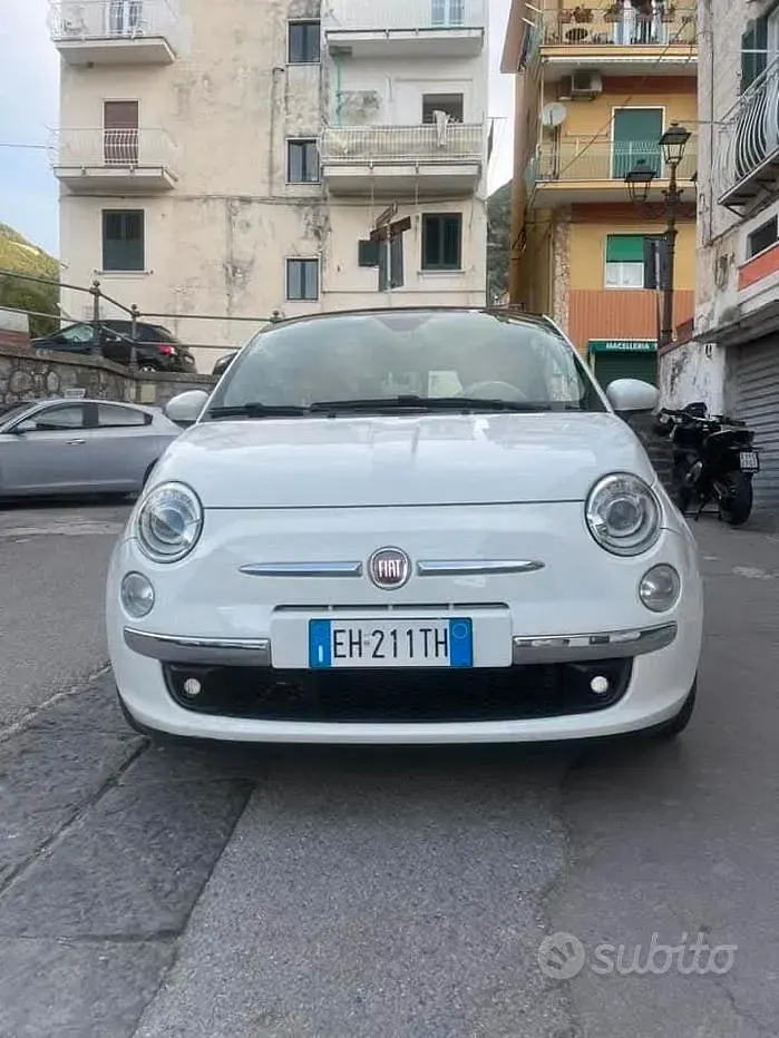 Usata Fiat 500C Lounge 85 CV (62 kW) 2011 Bianco Cabrio