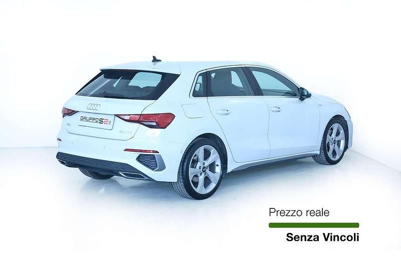 Usata Audi A3 S-Line 150 CV (110 kW) 2021 Bianco Berlina
