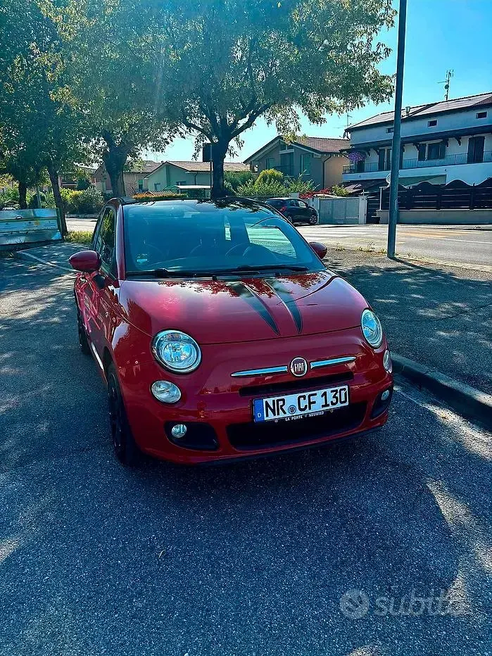 Usata Fiat 500 Lounge 69 CV (50 kW) 2014 Rosso Cabrio