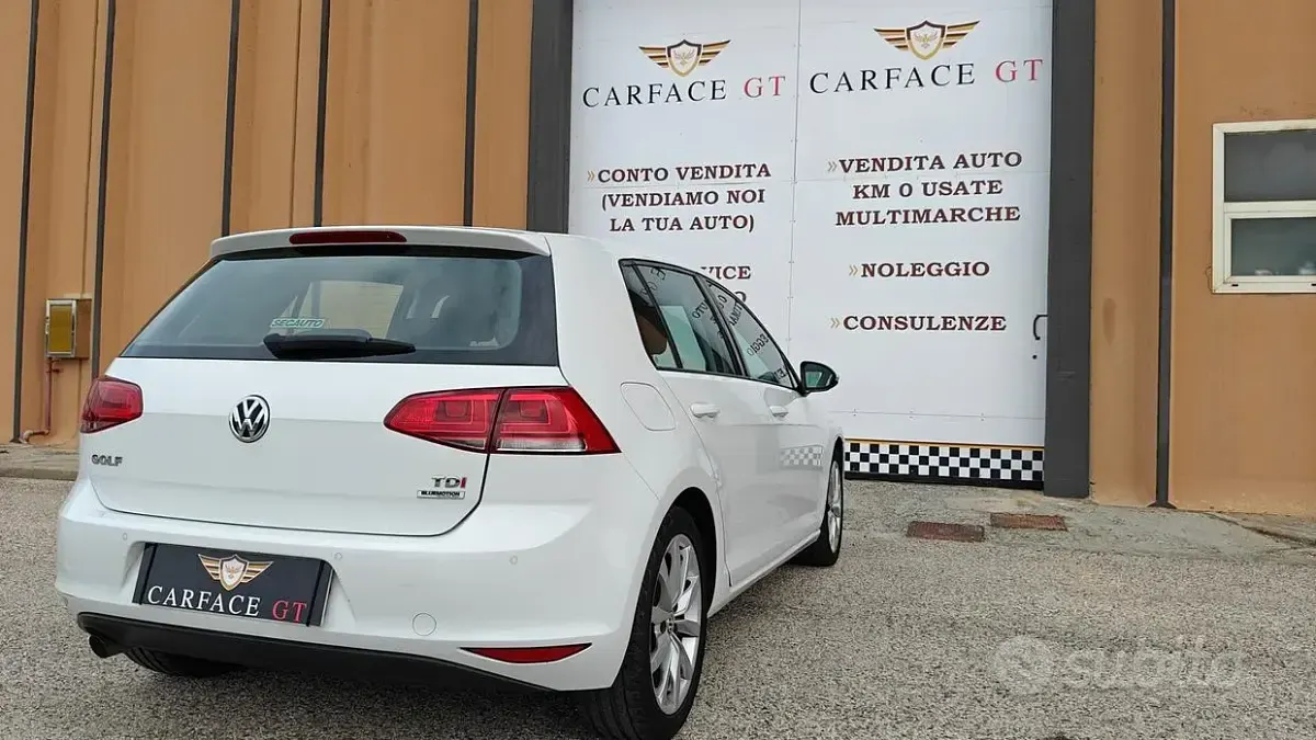 Usata VW Golf VII 105 CV (77 kW) 2015 Bianco Berlina
