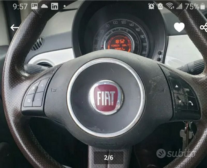 Usata Fiat 500 69 CV (50 kW) 2009 Bianco Berlina