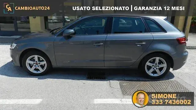 Usata Audi A3 Business 150 CV (110 kW) 2018 Grigio Berlina