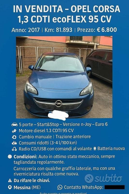 Usata Opel Corsa 95 CV (69 kW) 2017 Berlina