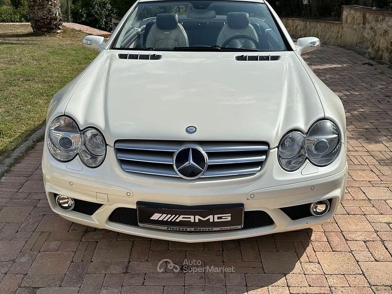Usata Mercedes SL55 AMG AMG 500 CV (367 kW) 2005 Bianco Cabrio