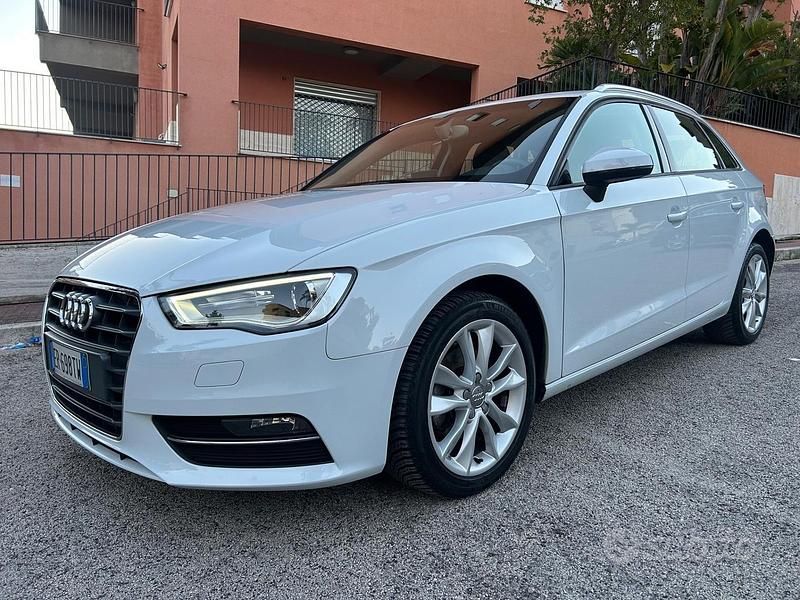 Usata Audi A3 Ambition 104 CV (76 kW) 2014 Bianco Berlina