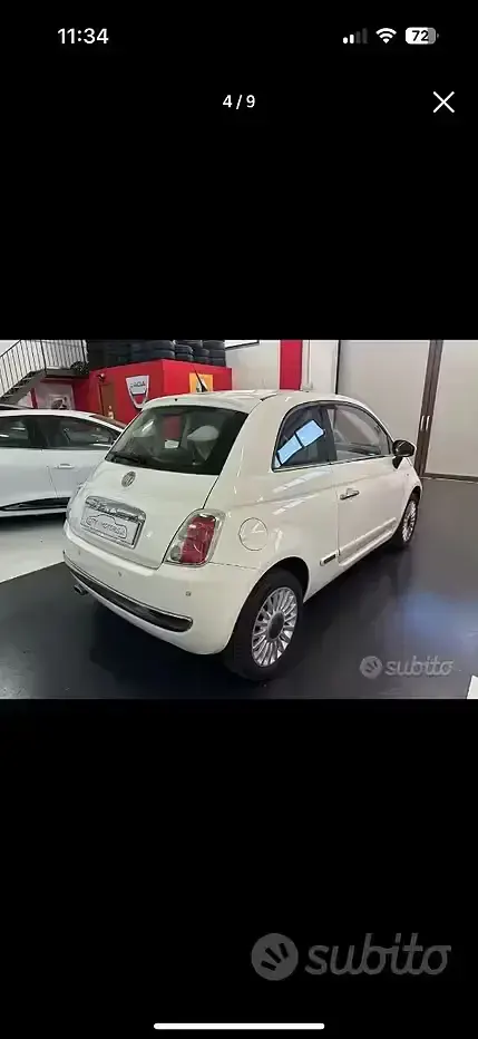 Usata Fiat 500 75 CV (55 kW) 2010 Bianco Berlina