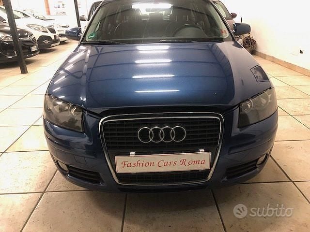 Usata Audi A3 Ambiente 102 CV (75 kW) 2008 Blu Utilitaria