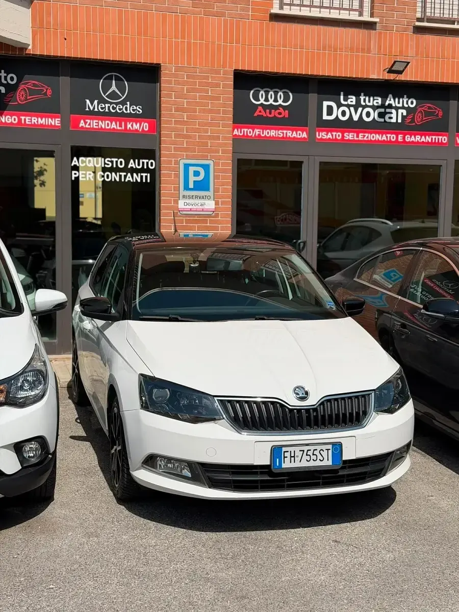 Usata Skoda Fabia Ambition 75 CV (55 kW) 2017 Bianco Berlina