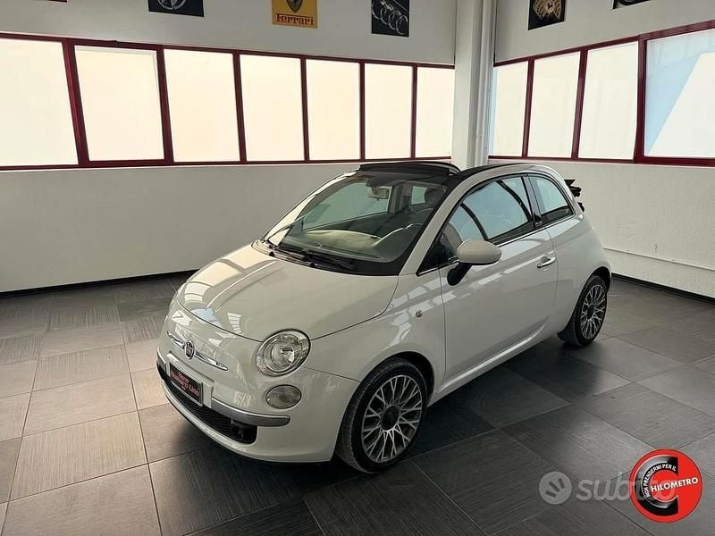Usata Fiat 500C Lounge 95 CV (69 kW) 2010 Bianco Cabrio