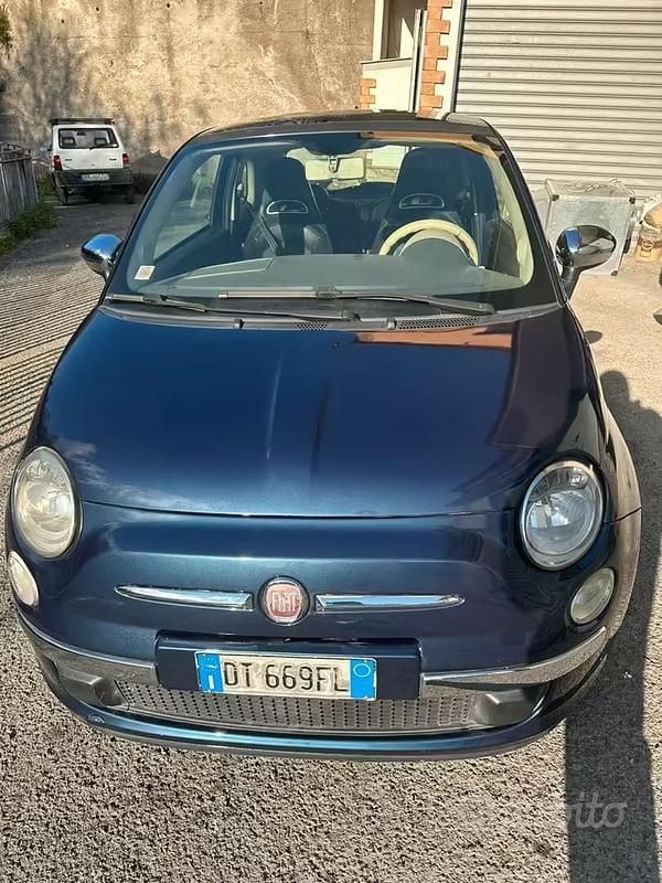 Usata Fiat 500 69 CV (50 kW) 2009 Blu Cabrio
