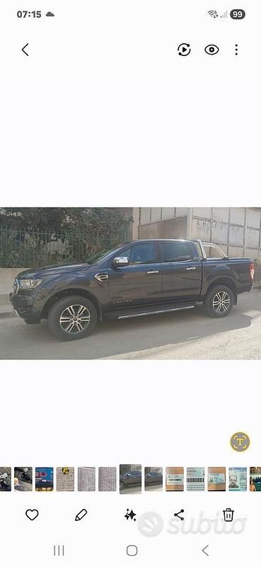 Usata Ford Ranger 170 CV (125 kW) 2022 Grigio Pick-up