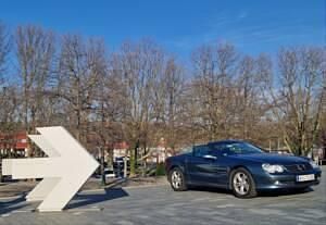 Usata Mercedes SL350 245 CV (180 kW) 2004 Blu Cabrio