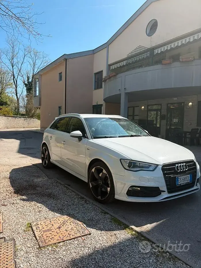 Usata Audi A3 S-Line 150 CV (110 kW) 2014 Bianco Berlina