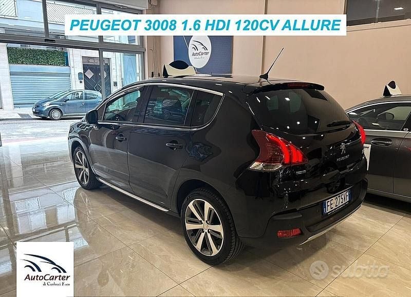 Usata Peugeot 3008 Allure 120 CV (88 kW) 2016 Nero Monovolume
