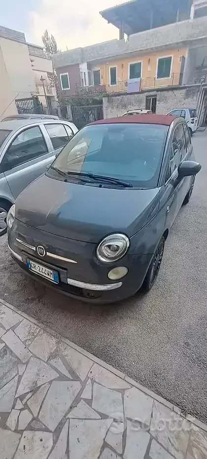 Usata Fiat 500C 69 CV (50 kW) 2011 Grigio Cabrio