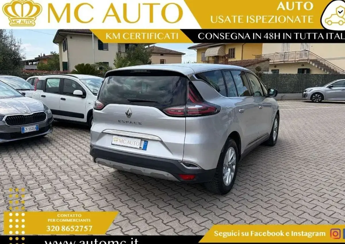 Usata Renault Espace Intens 160 CV (117 kW) 2015 Argento Monovolume