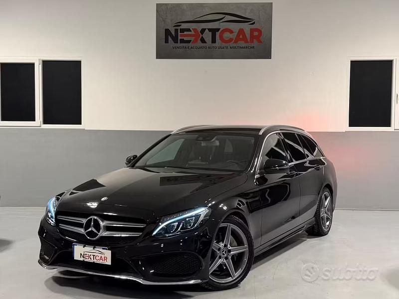 Usata Mercedes C220 AMG line 170 CV (125 kW) 2017 Nero Station wagon