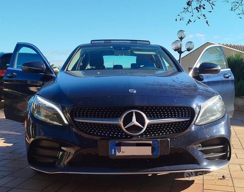 Usata Mercedes C220 Premium 194 CV (142 kW) 2020 Blu Berlina