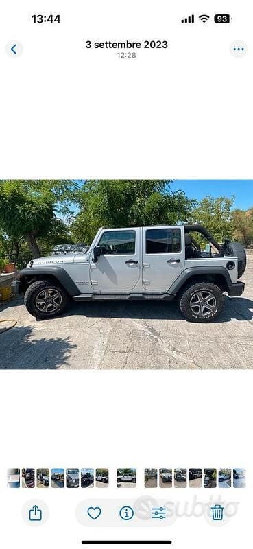 Usata Jeep Wrangler Rubicon 272 CV (200 kW) 2011 Grigio SUV