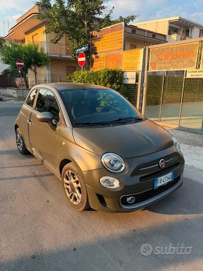 Usata Fiat 500S 95 CV (69 kW) 2018 Verde Berlina