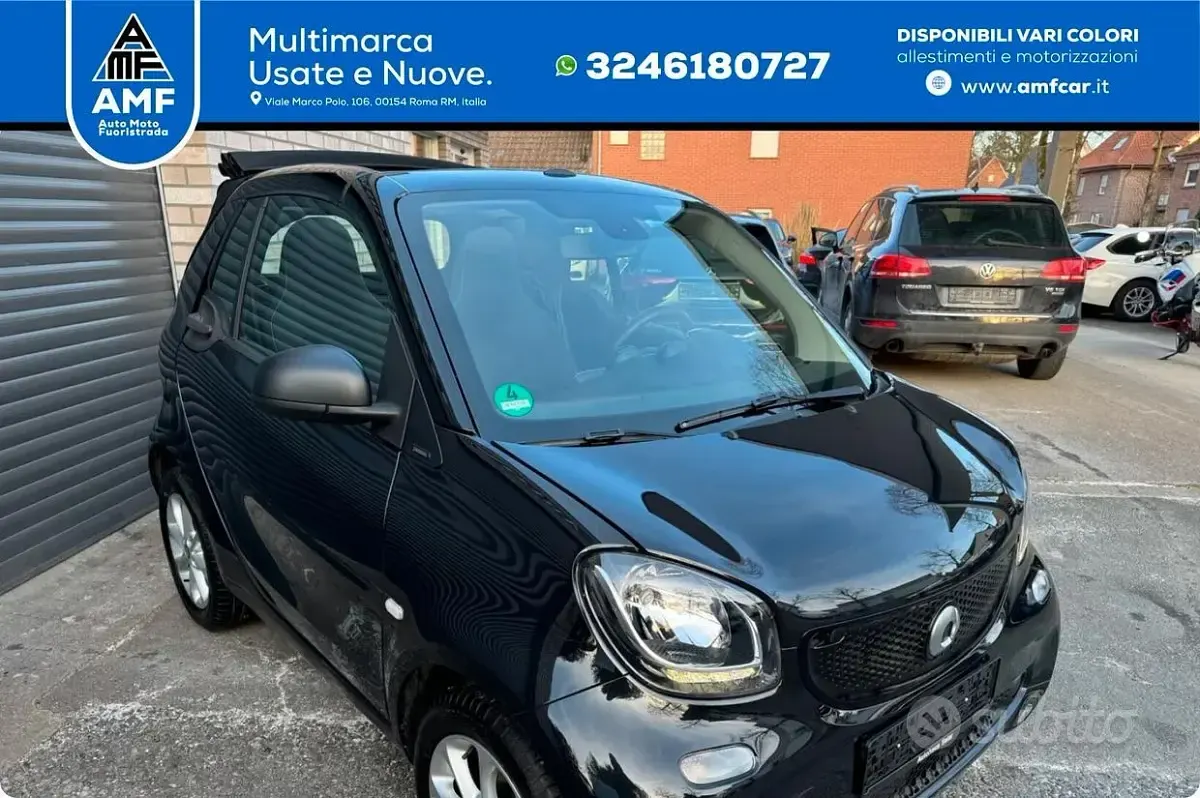 Begagnad Smart ForTwo Cabrio 90 HK (66 kW) 2019 Svart Cab