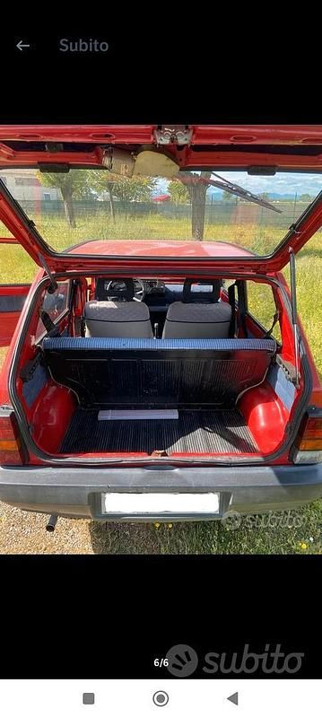 Usata Fiat Panda Young 1989 Rosso Utilitaria