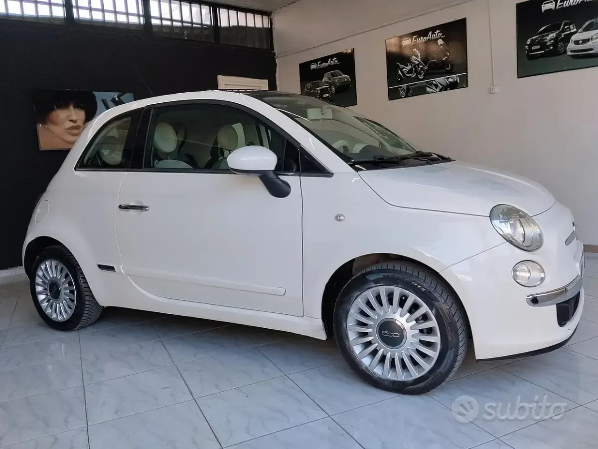 Usata Fiat 500 69 CV (50 kW) 2009 Bianco Cabrio