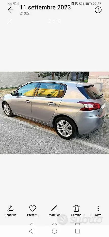 Usata Peugeot 308 120 CV (88 kW) 2017 Grigio Berlina