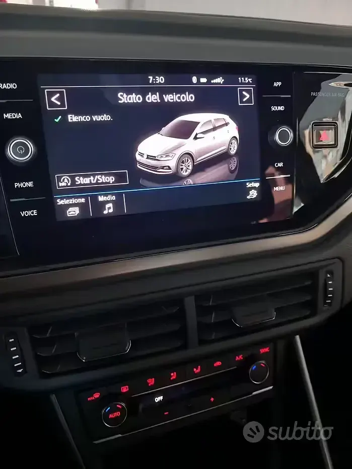 Usata VW Polo 95 CV (69 kW) 2019 Nero Utilitaria
