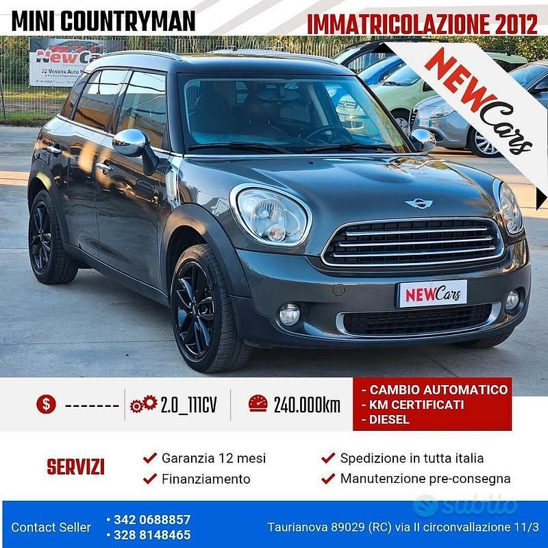 Usata Mini Cooper Countryman 111 CV (81 kW) 2012 Marrone SUV