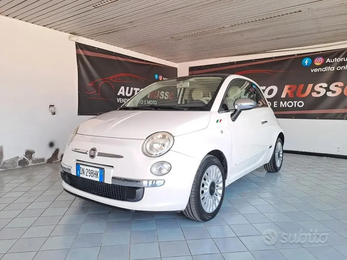 Usata Fiat 500 75 CV (55 kW) 2008 Bianco Berlina