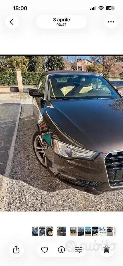 Usata Audi A5 Cabriolet Ambiente 177 CV (130 kW) 2012 Marrone Cabrio