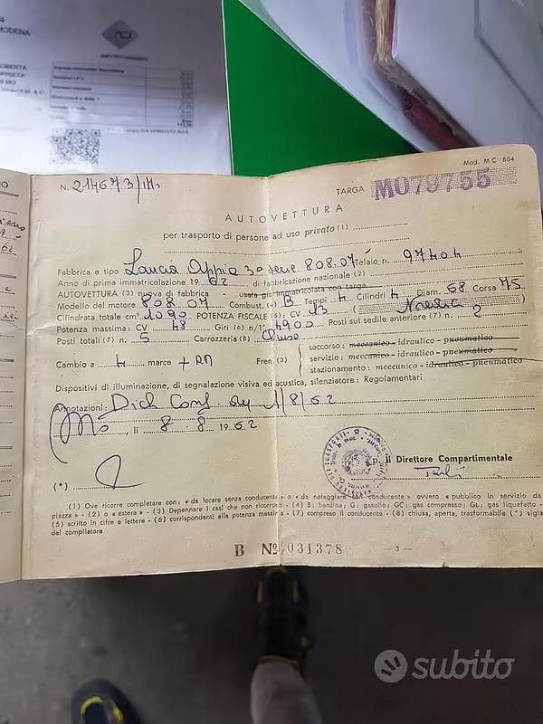 Usata Lancia Appia 1960 Blu Berlina