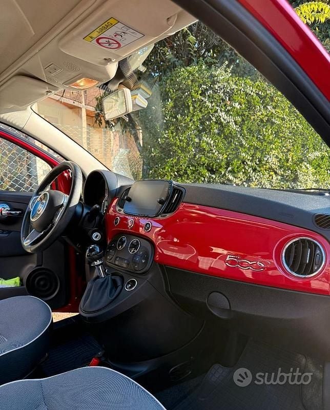 Usata Fiat 500C 70 CV (51 kW) 2018 Rosso Cabrio