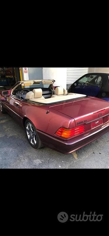 Usata Mercedes SL500 1991 Rosso Cabrio
